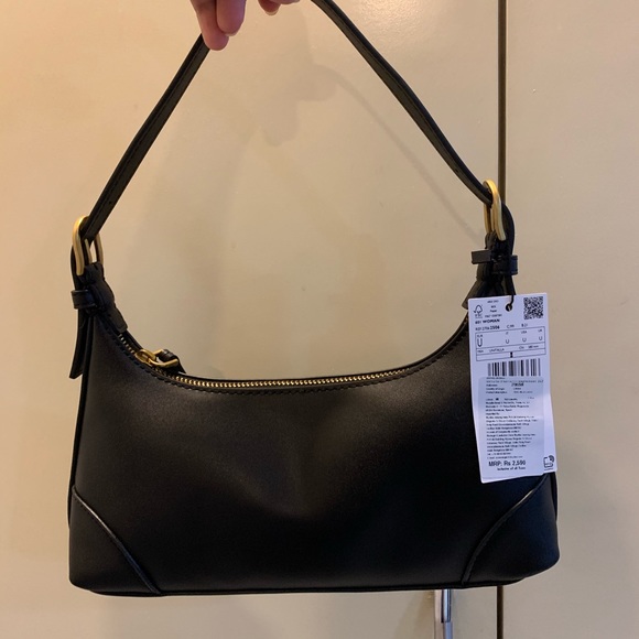 Mango Black Baguette Bag - Picture 2 of 7